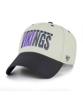 Men's '47  Gray/Black Minnesota Vikings Half Block Text MVP Adjustable Hat