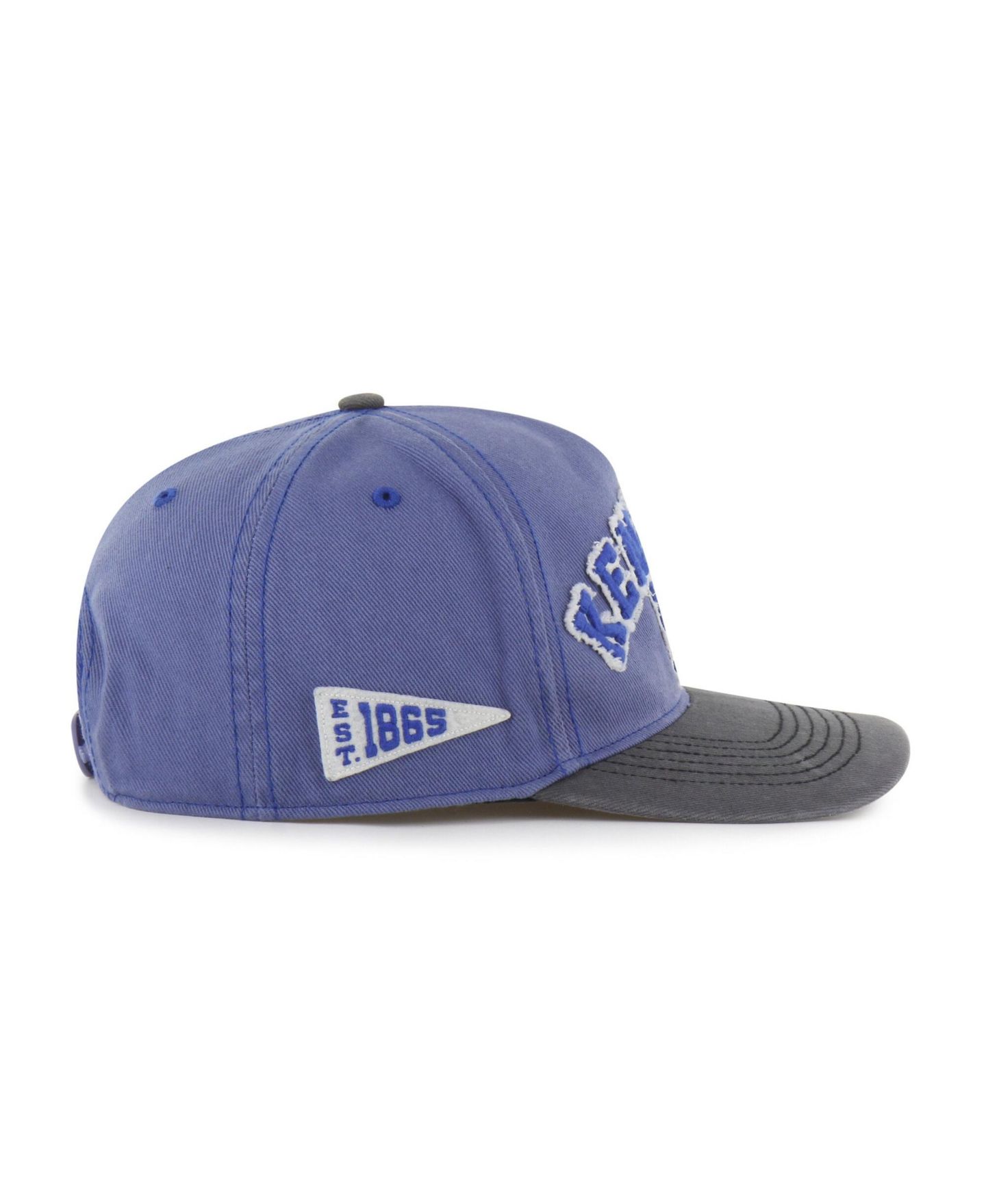 Кепка '47 Brand Royal/Black Kentucky Wildcats Well-Worn Calderwood Hitch Adjustable Hat — фото 4