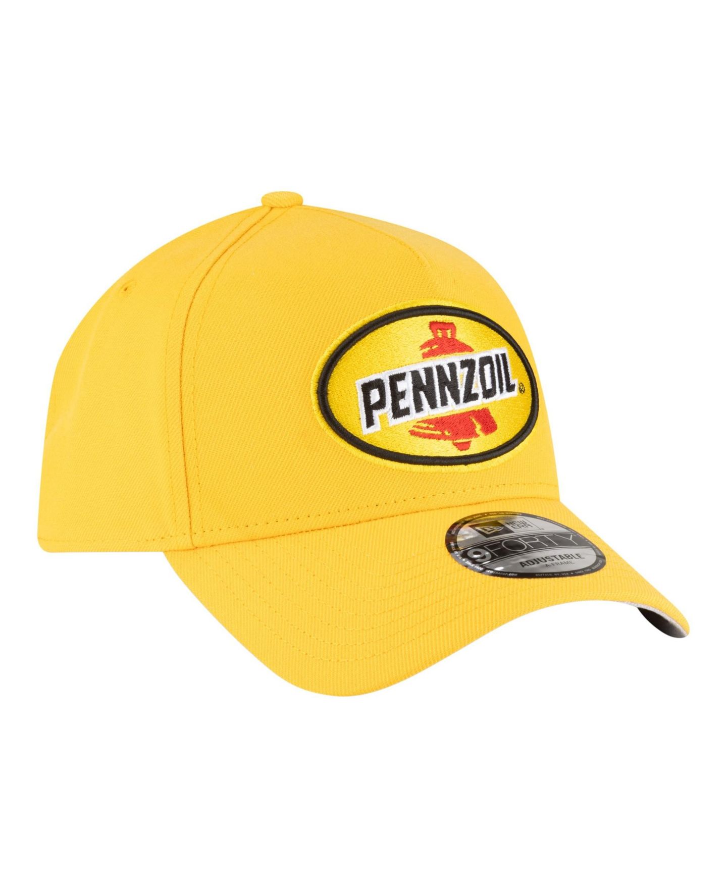 Мужская кепка New Era Gold NASCAR Joey Logano Pennzoil 9FORTY A-Frame Adjustable Hat — фото 3