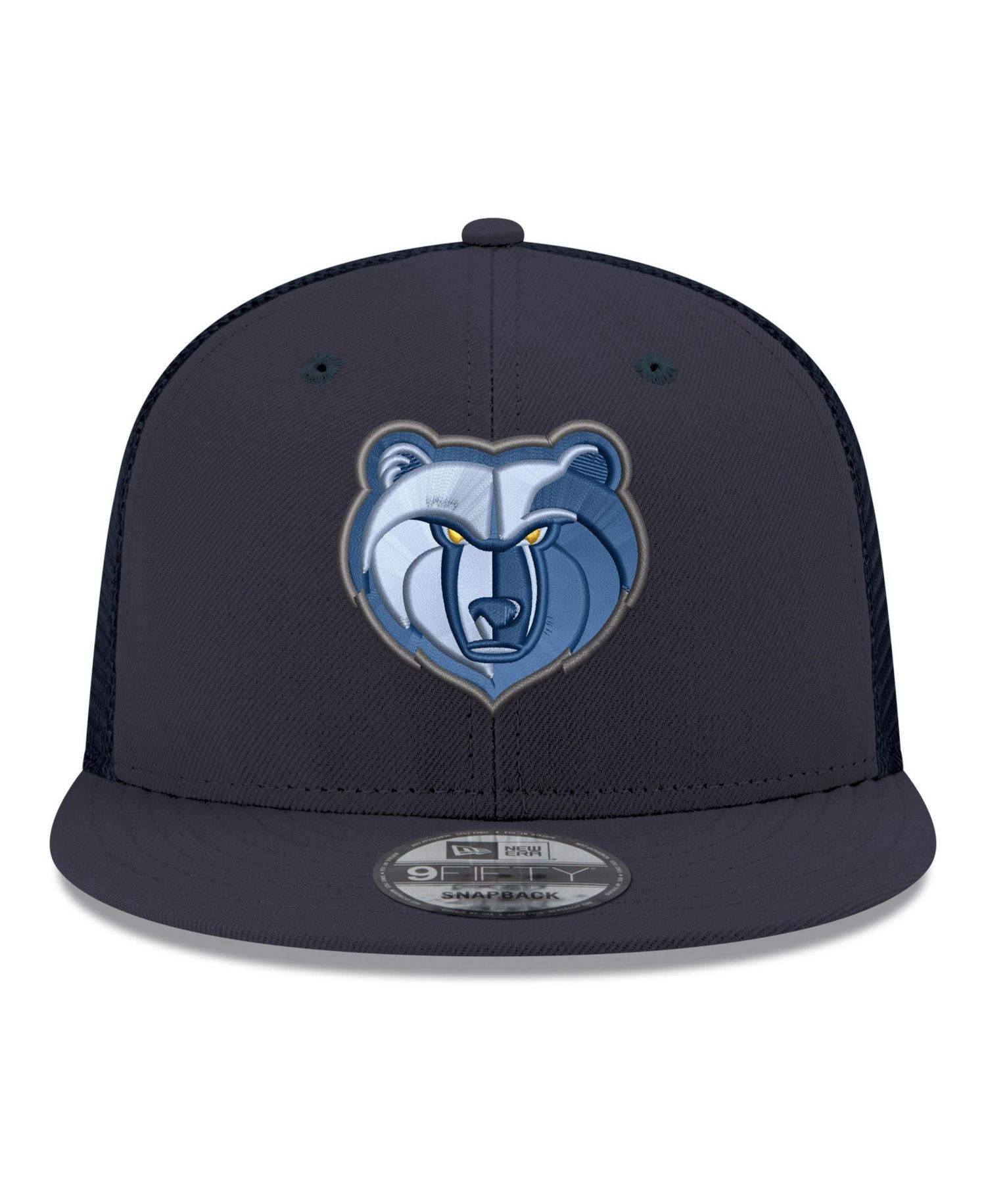 Men's Navy Memphis Grizzlies Core Logo Meshback 9FIFTY Snapback Hat