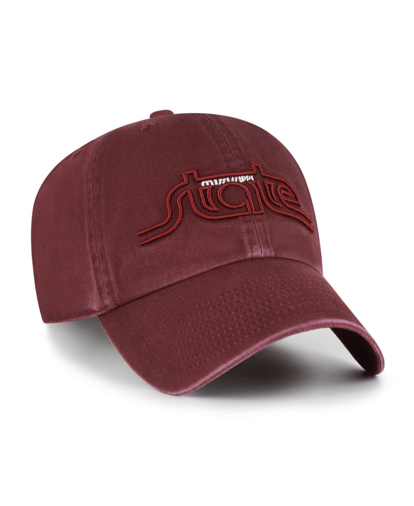 Мужская кепка '47 Brand Maroon Mississippi State Bulldogs Vault Clean Up Adjustable Hat — фото 2