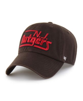 Men's '47  Brown Rutgers Scarlet Knights Vault Clean Up Adjustable Hat