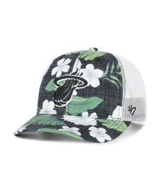 Men's Black Miami Heat Beach Side Trucker Adjustable Hat
