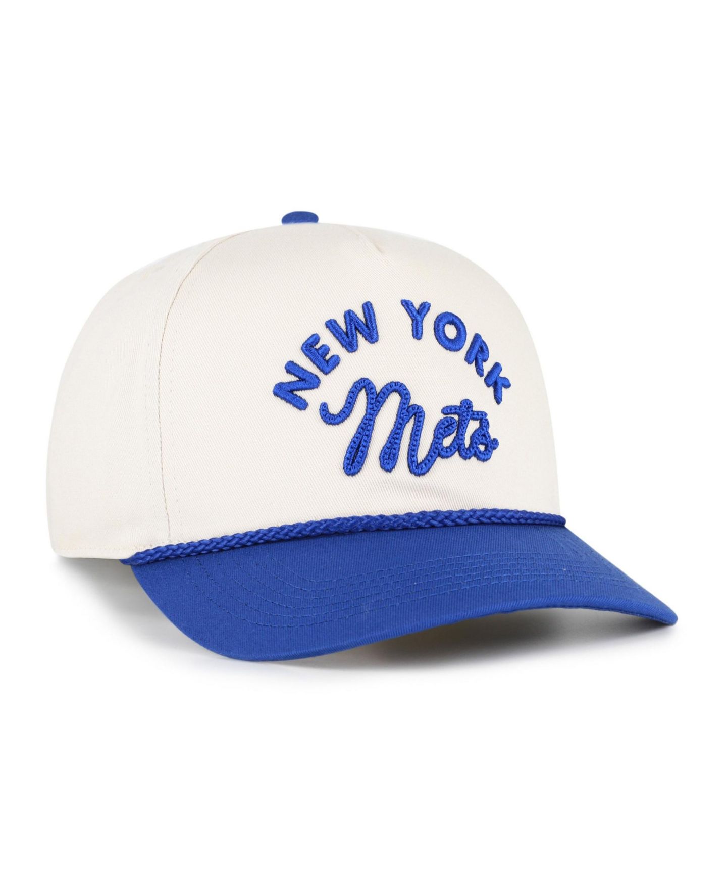 Кепка '47 Brand Natural/Royal New York Mets Rope Script Hitch Adjustable Hat — фото 2