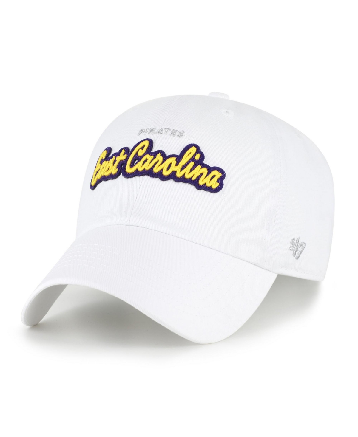 '47 Brand Women's Ecu Pirates Clean Up Adjustable Baseball Cap - White