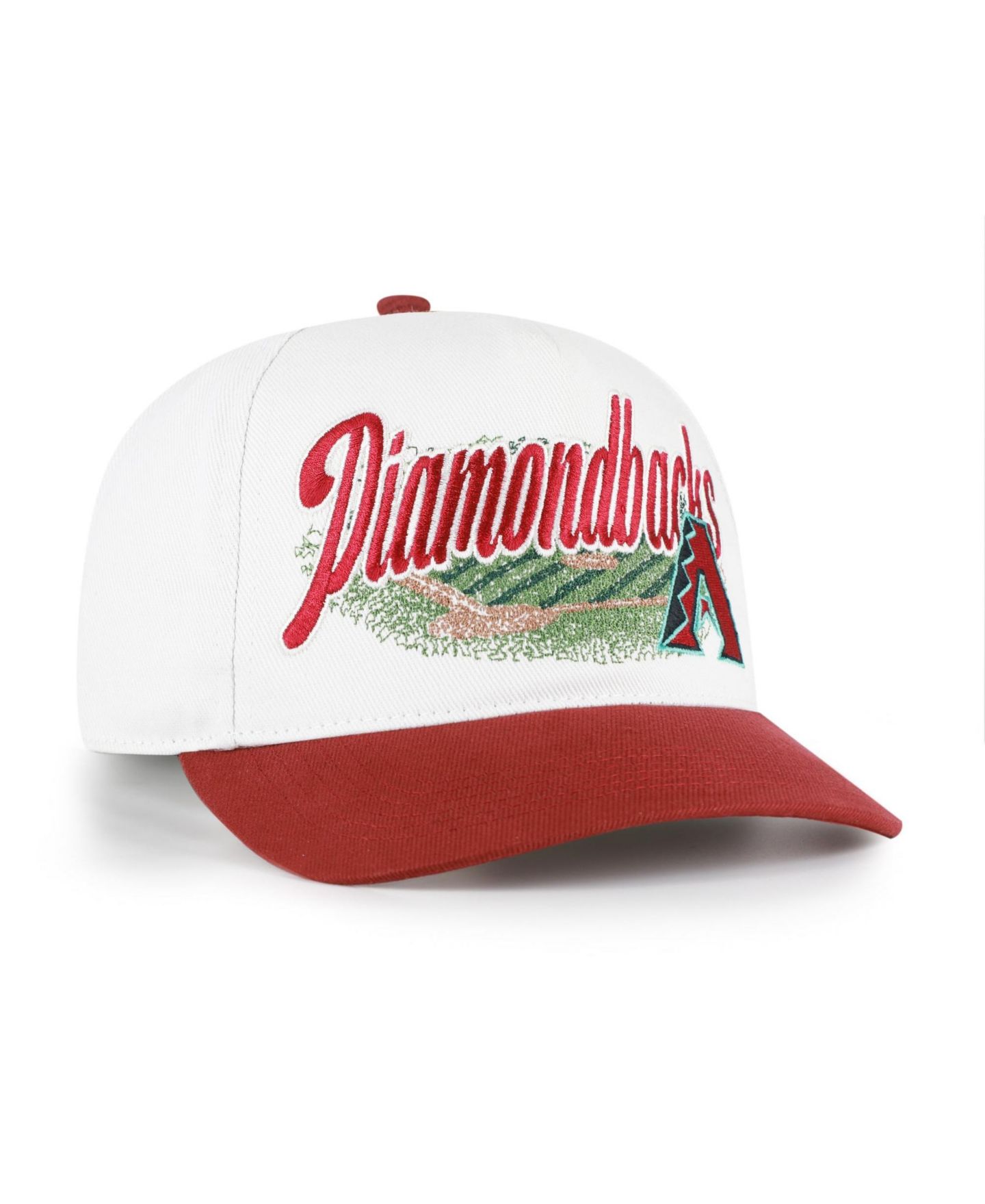 Мужская кепка '47 Brand White/Red Arizona Diamondbacks Enfield Hitch Adjustable Hat — фото 2