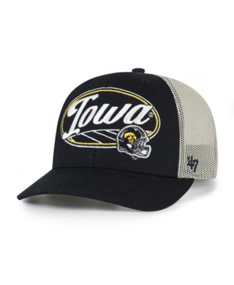 Men's and Women's Black Iowa Hawkeyes Enfield Adjustable Trucker Hat