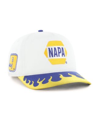 Men's '47  White/Yellow Chase Elliott Flame Hitch Adjustable Hat