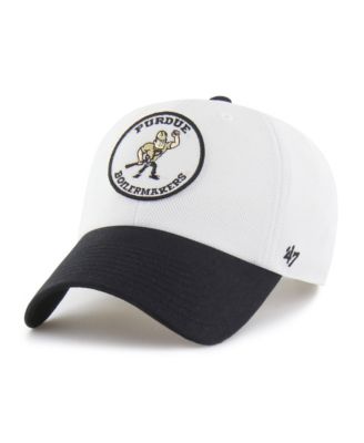 Men's and Women's '47 White/Black Purdue Boilermakers Pique Patch Clean Up Adjustable Hat
