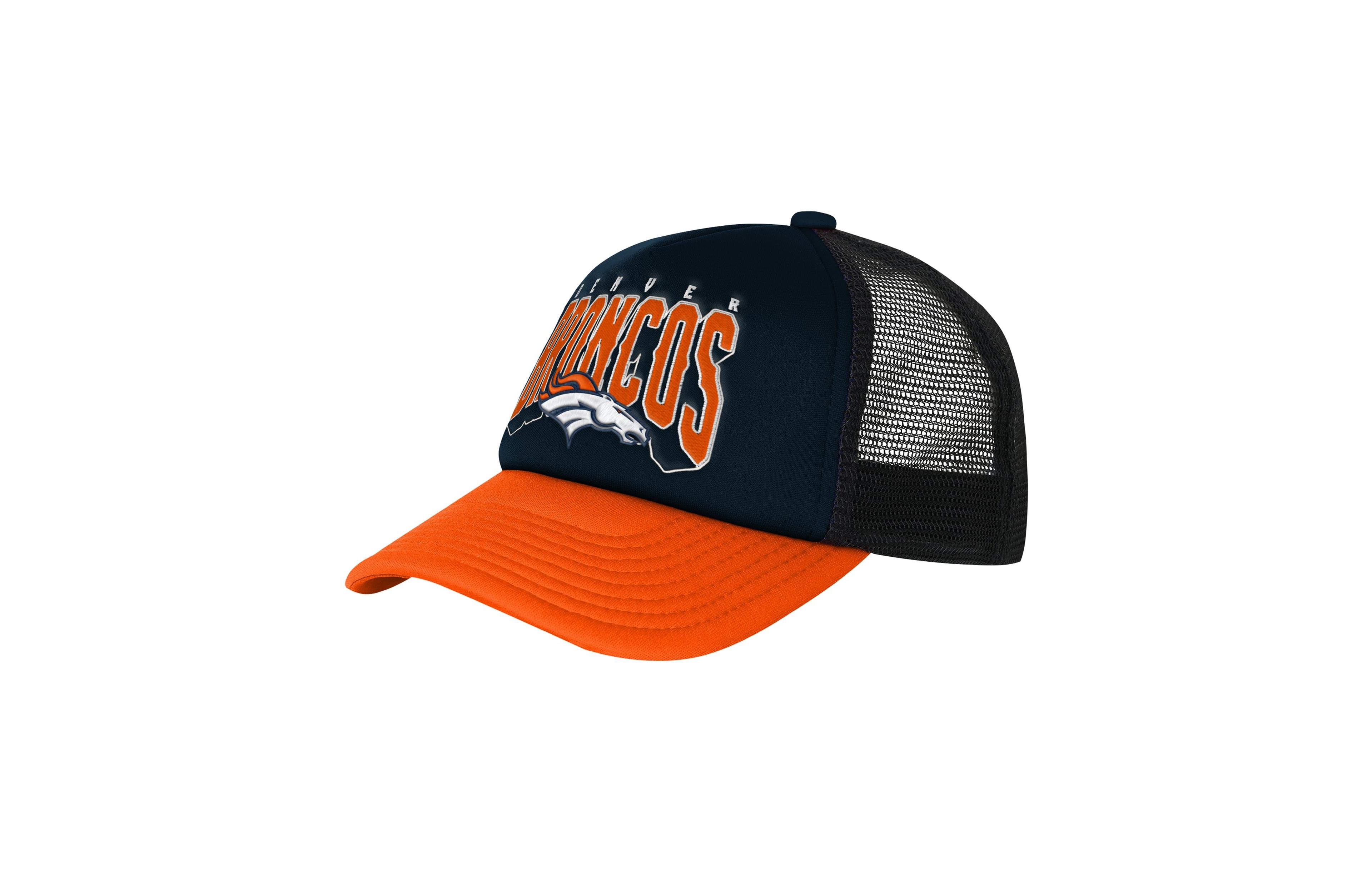 Outerstuff Big Boys and Girls Denver Broncos Handoff Foam Front Panel Trucker Hat