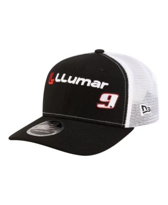 Men's  Black/White Chase Elliott 2026 Llumar 9SEVENTY Adjustable Trucker Hat