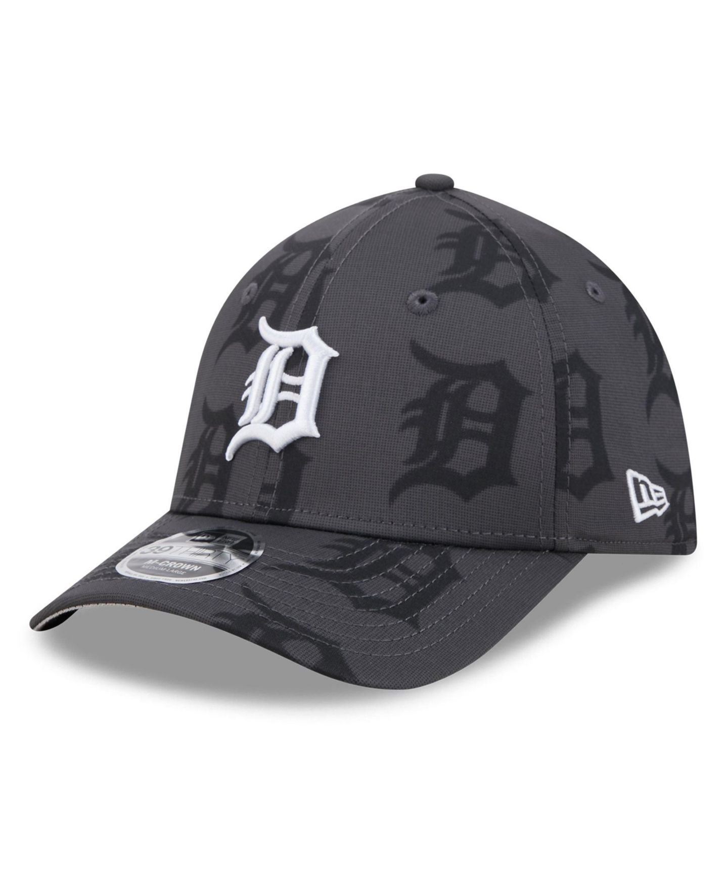 Мужская кепка New Era Gray Detroit Tigers Halftone 39THIRTY Flex Hat — фото 1