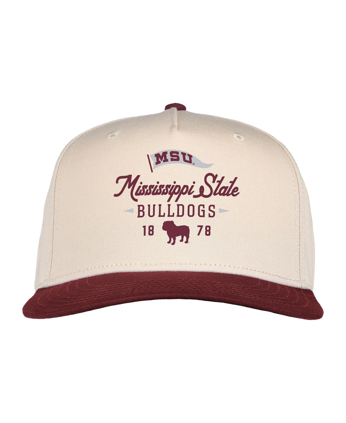 Кепка Ahead Cream Mississippi State Bulldogs The 1995 Adjustable Hat — фото 2