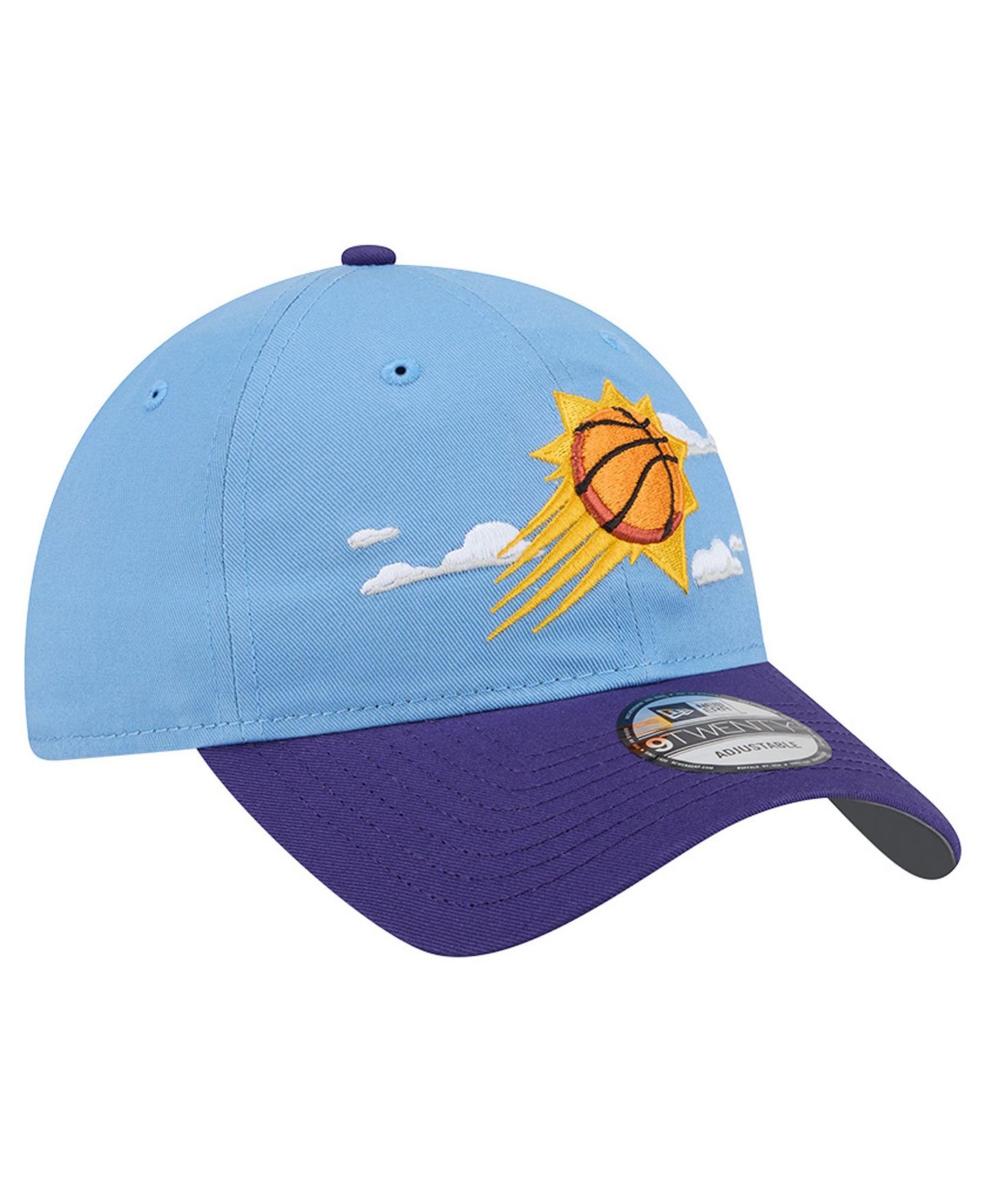 Мужская кепка New Era Powder Blue Phoenix Suns Clouds 9TWENTY Adjustable Hat — фото 3