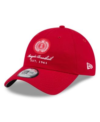 Women's Red Los Angeles Angels Script Patch Casual Classic Adjustable Hat