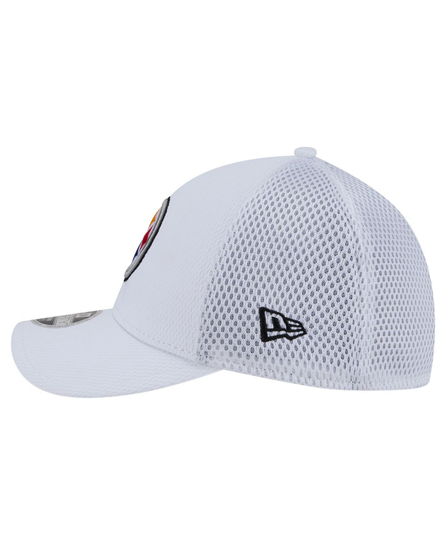 Мужская кепка New Era White/Black Pittsburgh Steelers Dash 39THIRTY M-Crown Flex Hat — фото 7