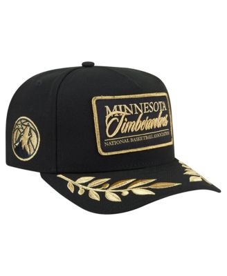 Men's  Black Minnesota Timberwolves Golden 9FIFTY Snapback Hat