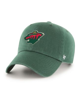47 Brand Men's Green Minnesota Wild Logo Clean Up Adjustable Hat