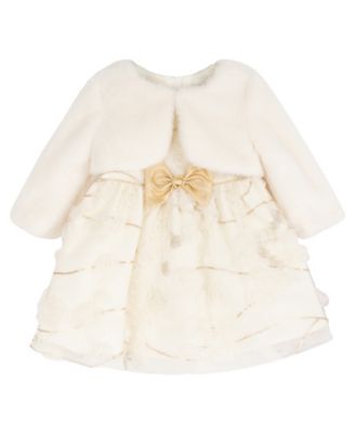 Baby Girls' Floral-Print Fit & Flare Dress and Jacket, 2-Piece Set
