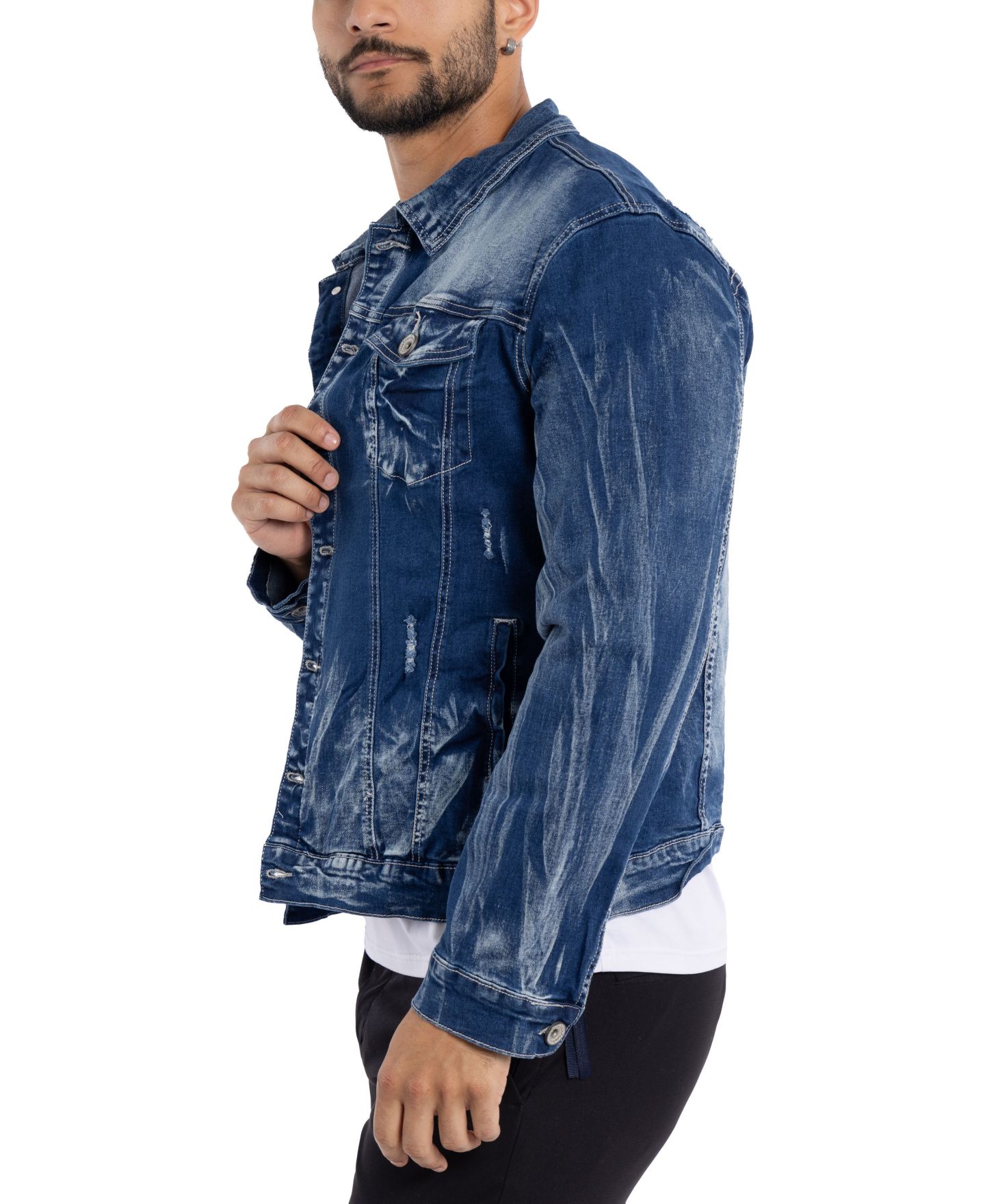 Мужская куртка X-Ray RAW X Flex Distressed Denim, цвет: Синий — фото 3