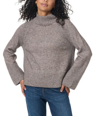 Women's Mock-Neck Long-Sleeve Loose-Fit Sweater
