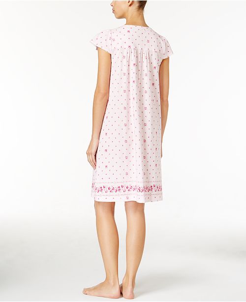 Charter Club LaceTrimmed BorderPrint Nightgown, Created for Macy's