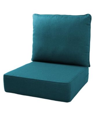 24"x22"x6" Patio Thick Cushions and Pillows Set - Deep Seat Indoor/Outdoor Water and Fade Resistant