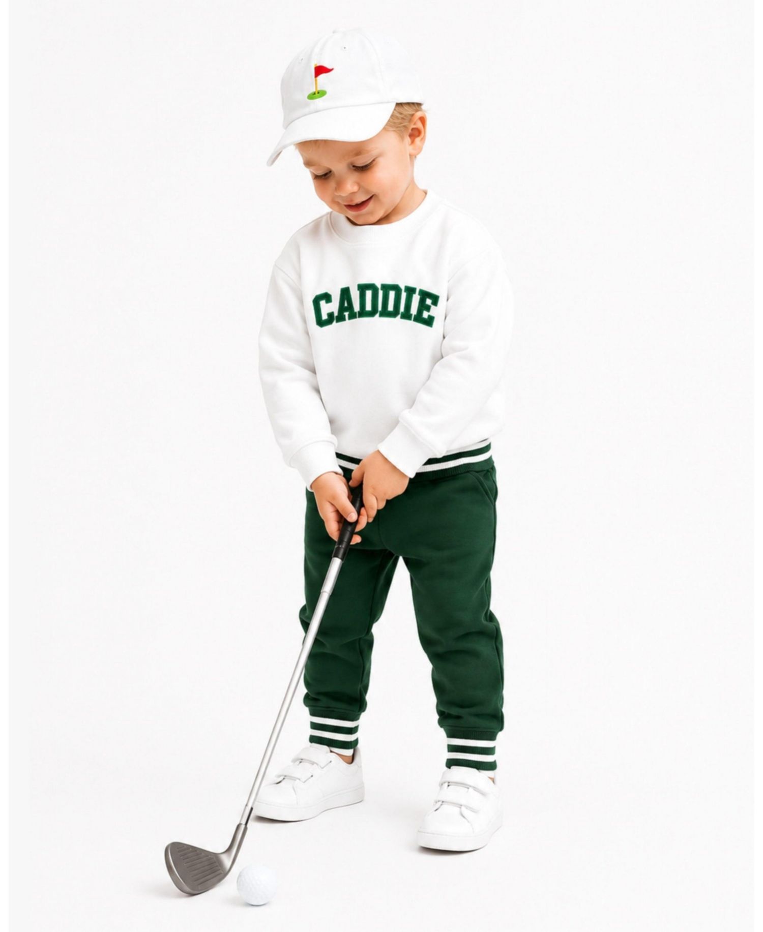 Boys' and Girls' Caddie Cotton-Blend Crewneck Long-Sleeve Sweatshirt