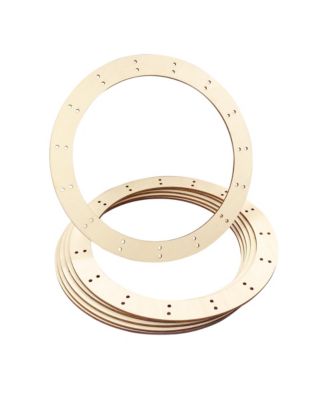 6 Pack Unfinished Poplar Wooden Wreath Rings Crafts Home Decor