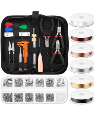 Jewelry Making Repair Kit With Craft Pliers Beading Wire Findings Tools