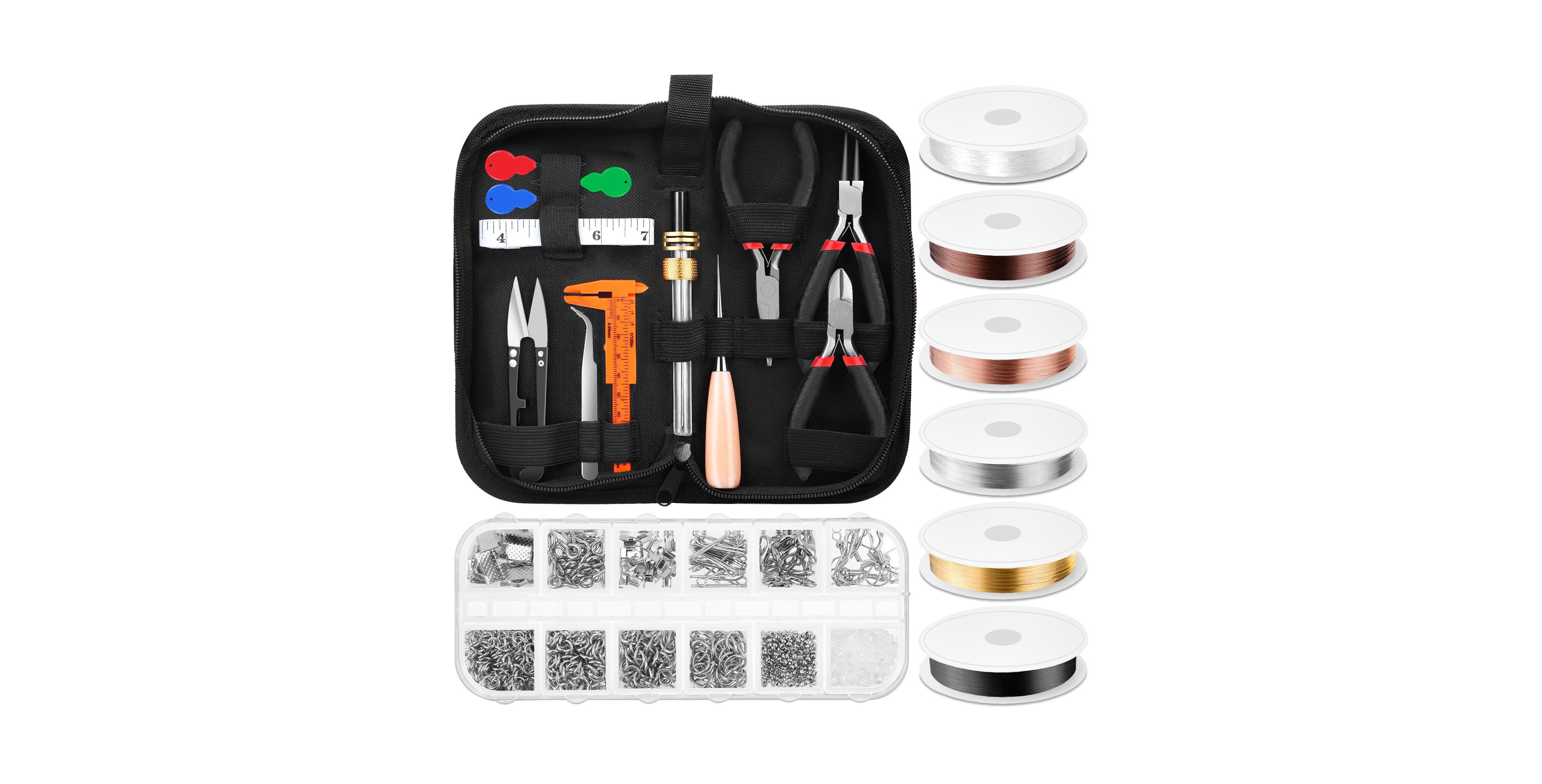 Aeelike Jewelry Making Repair Kit With Craft Pliers Beading Wire Findings Tools