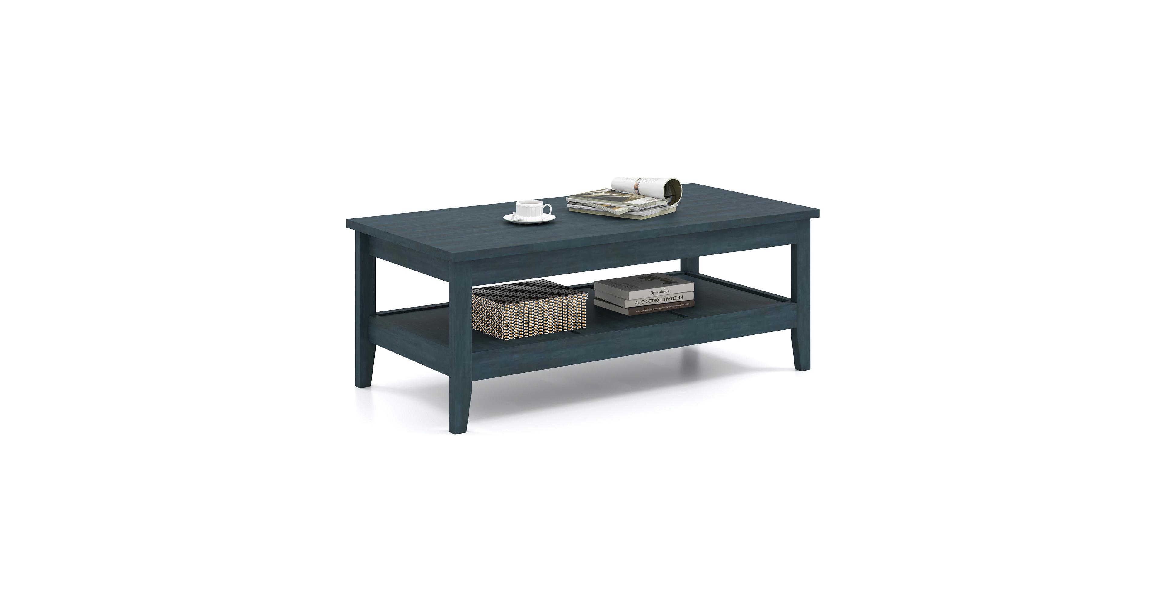 Mecale Farmhouse Coffee Table Rustic Cocktail Center with Thickened Tabletop