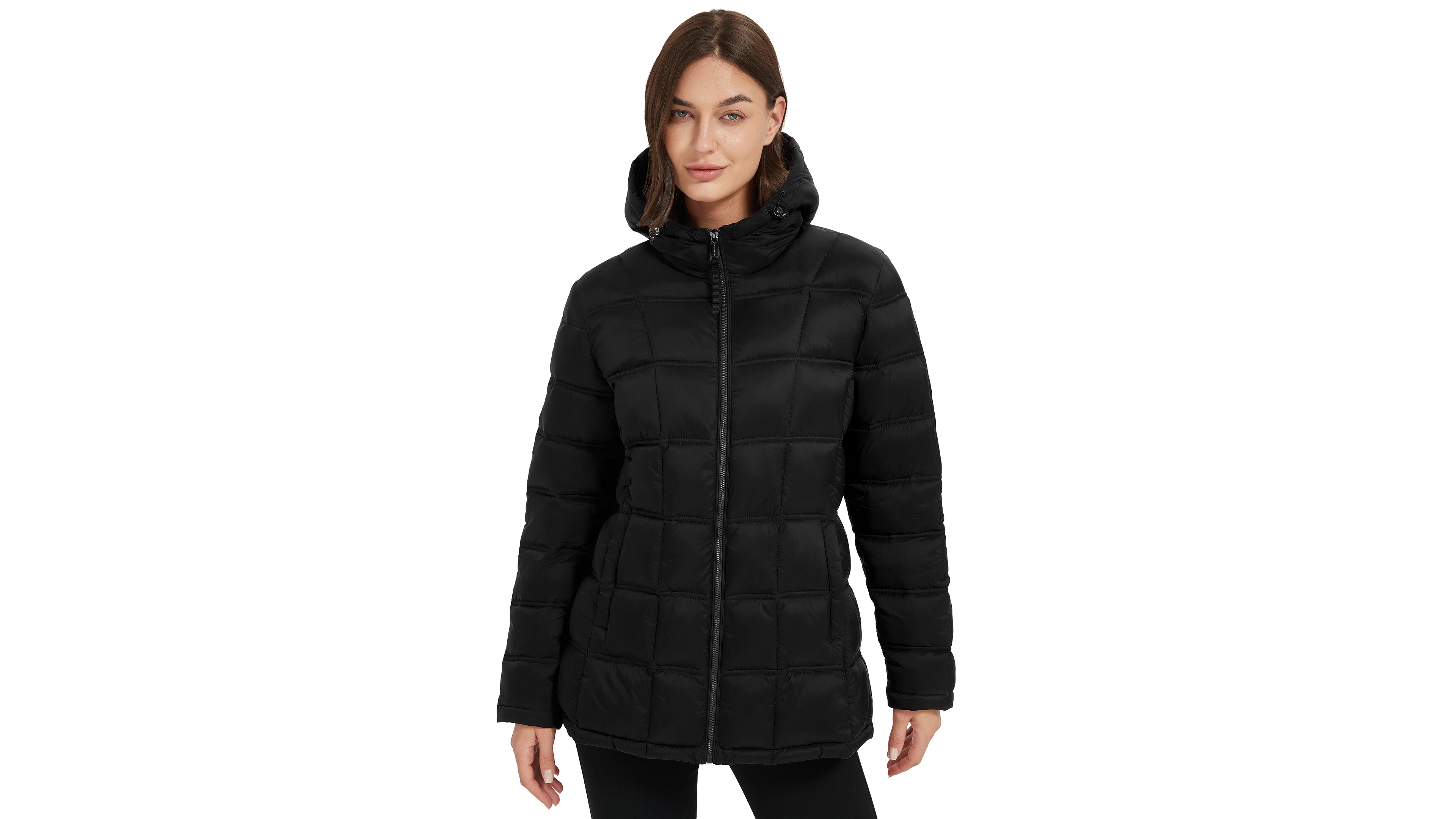 Hawke & Co. Women's Hooded Quilted Packable Puffer Jacket
