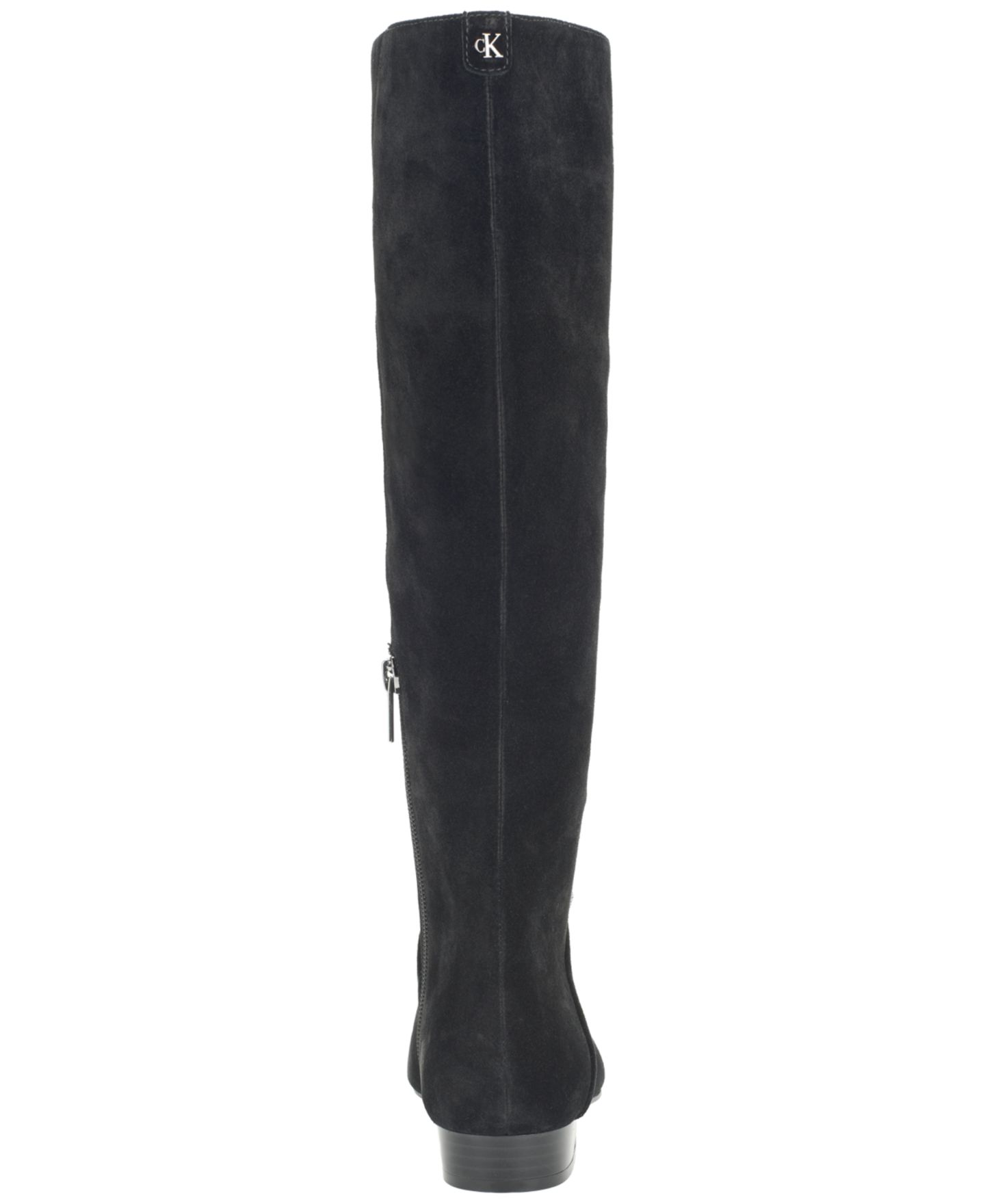 Женские ботинки Calvin Klein Slona Tall Suede Boots, Regular & Wide Calf, цвет: Чёрный замшевый — фото 3