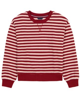 Girls' 7-16 Feeder Stripe Crewneck Sweatshirt