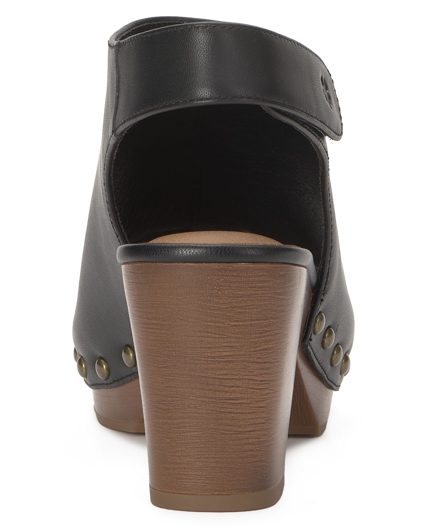 Женские туфли Lucky Brand Harpen Slingback Block Heel Shooties, цвет: Чёрный кожаный — фото 3