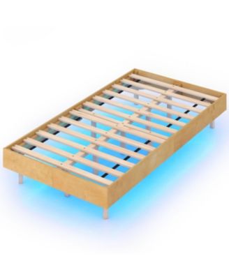 Twin Full Queen Size Floating Bed Frame with LED Lights for Bedroom