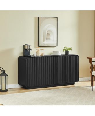 64" Modern Fluted Buffet Sideboard Cabinet with Storage