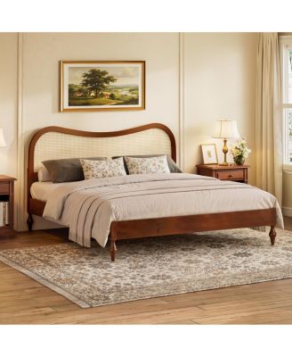 Queen Velvet Canopy Bed with Bluetooth, USB Ports and Tufted Headboard
