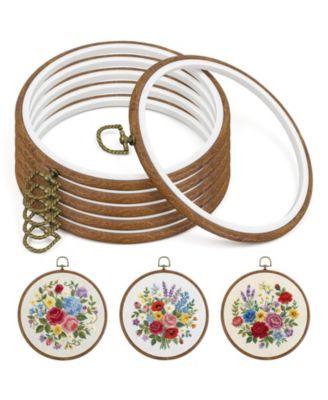 7 Inch Embroidery Hoops Bulk Plastic Cross Stitch Frames For Art Craft Sewing Decorations