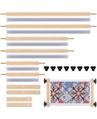 Beech Hardwood Cross Stitch Scroll Frame Set With Plastic Clamps For Sewing Projects