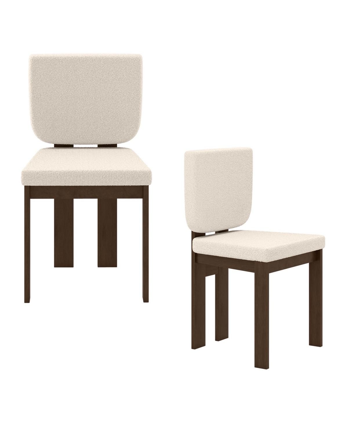 Mecale Wooden Dining Chair Set of 2 with Rubber Wood Leg for Home Office Living Room