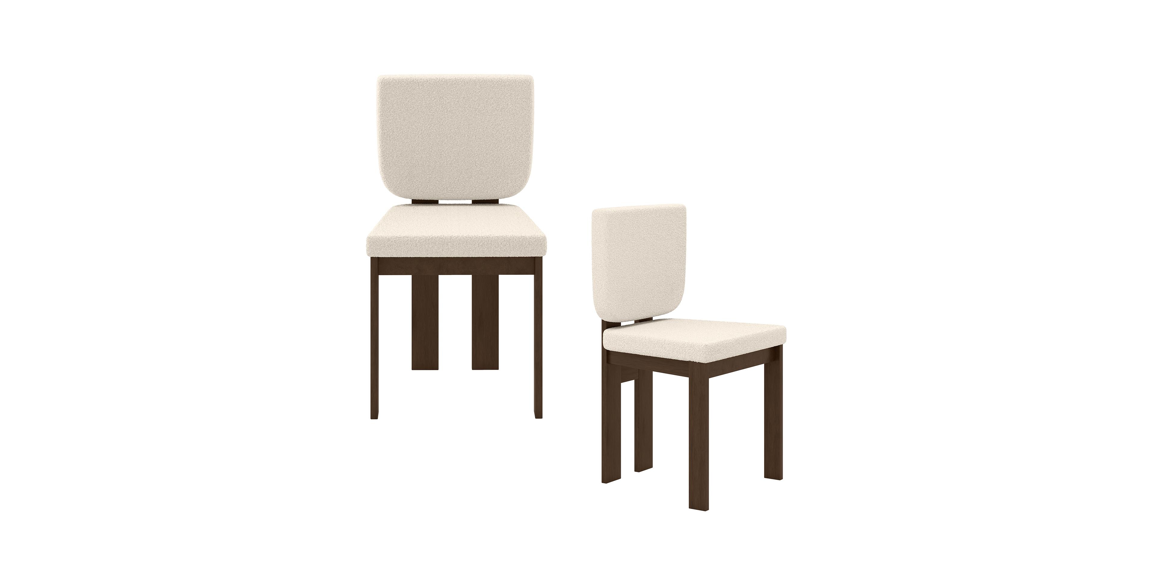 Mecale Wooden Dining Chair Set of 2 with Rubber Wood Leg for Home Office Living Room