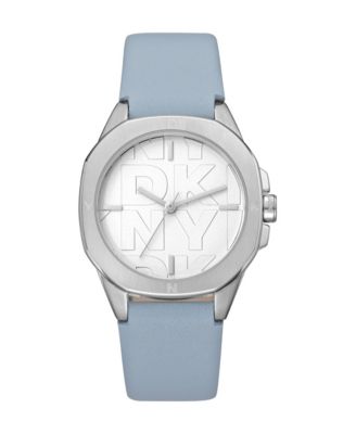 Women's Quartz Brooklyn Logo Water-Resistant Leather Strap Watch, 34 mm