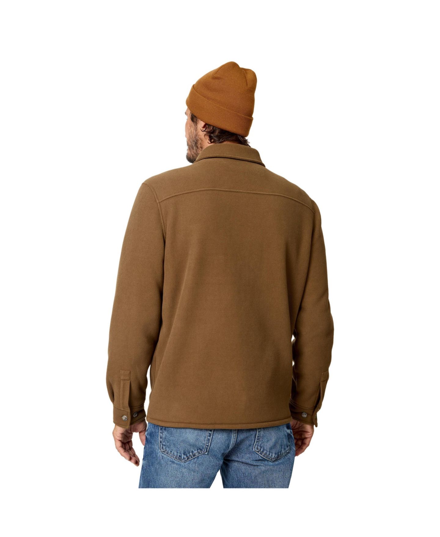 Мужская куртка Free Country Chill Out Corded-Fleece Full-Zip Sherpa-Lined Shirt Jacket, цвет: Canteen — фото 3