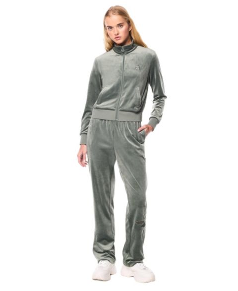 Женские брюки Sergio Tacchini Nuvola Velour Straight-Leg Track, цвет: Зелёный