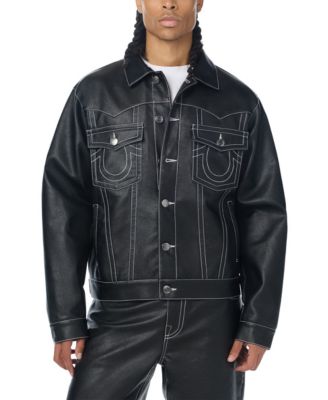 Men's Oversized Faux Leather Jimmy Jacket