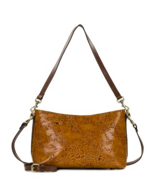 Betta Rose Garden Leather Small Crossbody Handbag