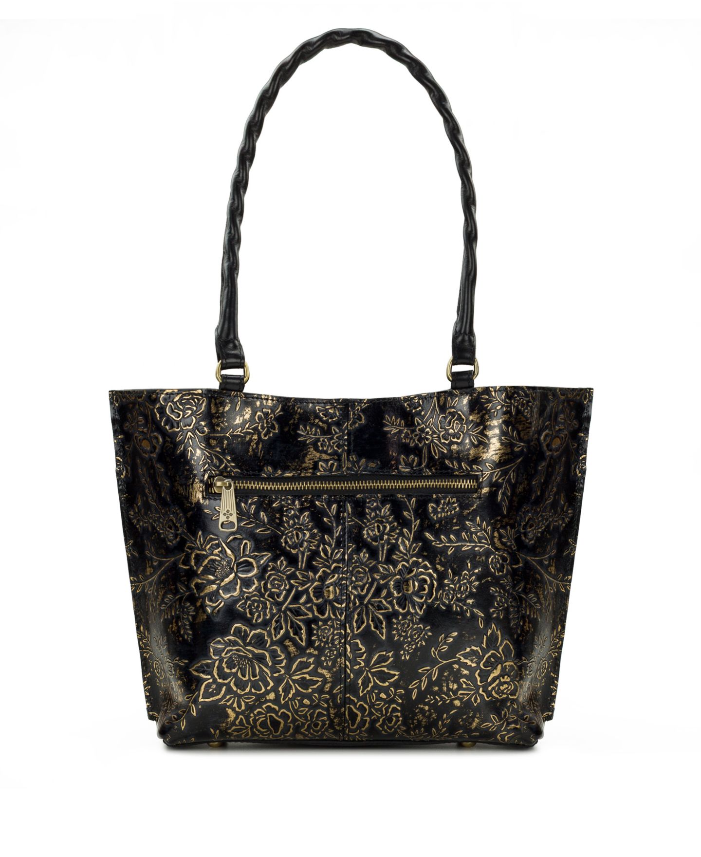 Женская сумка Patricia Nash Rose Garden Alexia Leather Large, цвет: Розовый чёрный — фото 2
