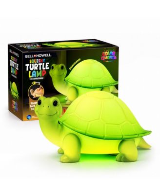 Squishy Turtle Lamp, 9" Soft Silicone Color-Changing Rechargeable Night Light